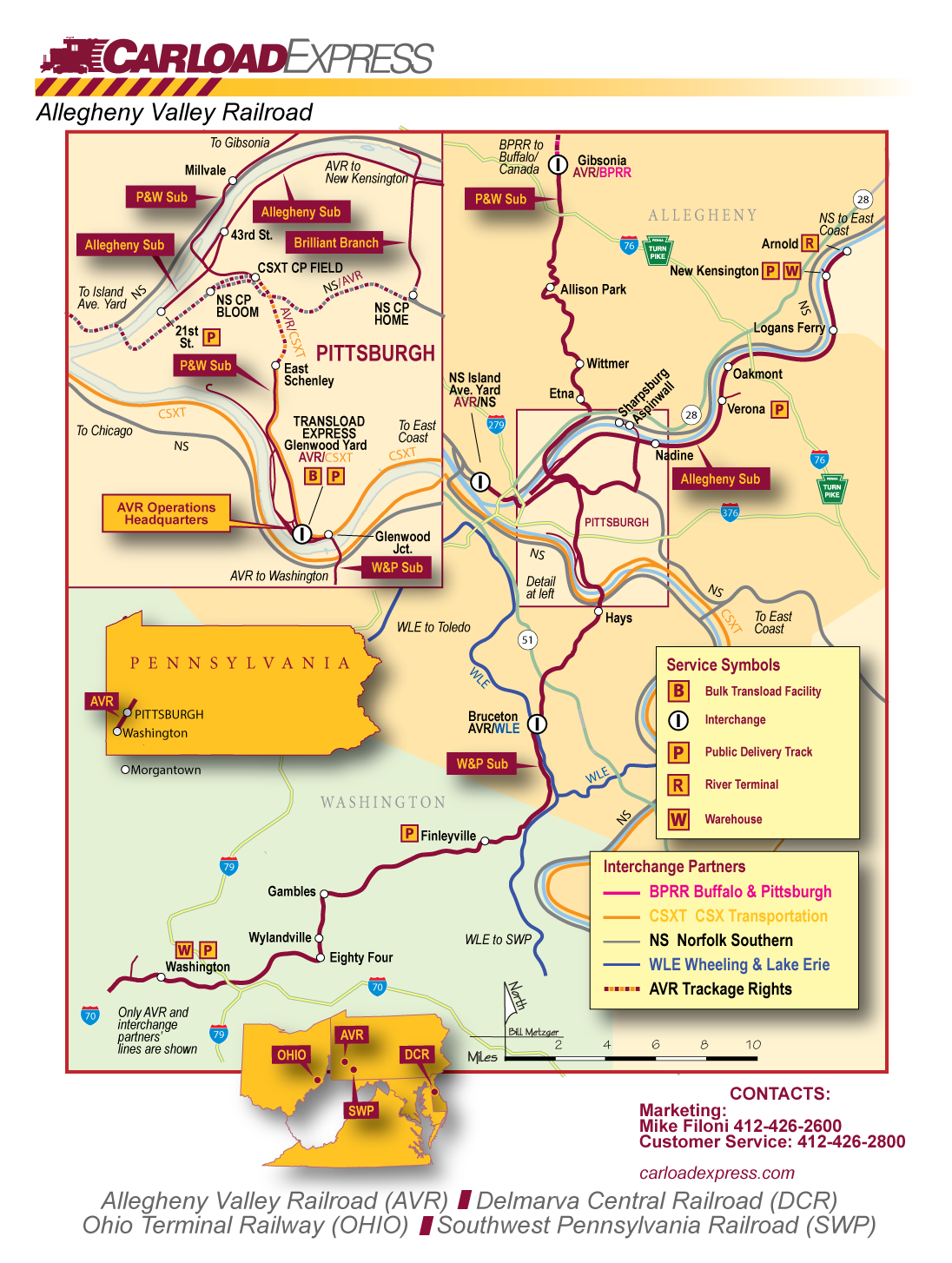 Allegheny Valley Railroad Carload Express Inc